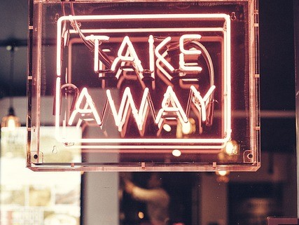 take away ネオン看板